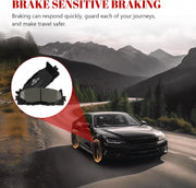 Front and Rear Ceramic Disc Brake Pads Set Replacement for Le-xus Es300H 2013-2018 Es350 2007-2018, for Toyo-ta Camry 2007-2017 Avalon 2008 2009 2010 2011 2012 2013 2014 2015 2016 2017 2018
