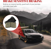 Ceramic Disc Brake Pads Set Front and Rear Replacement for Ford Mustang 2011 2012 2013 2014