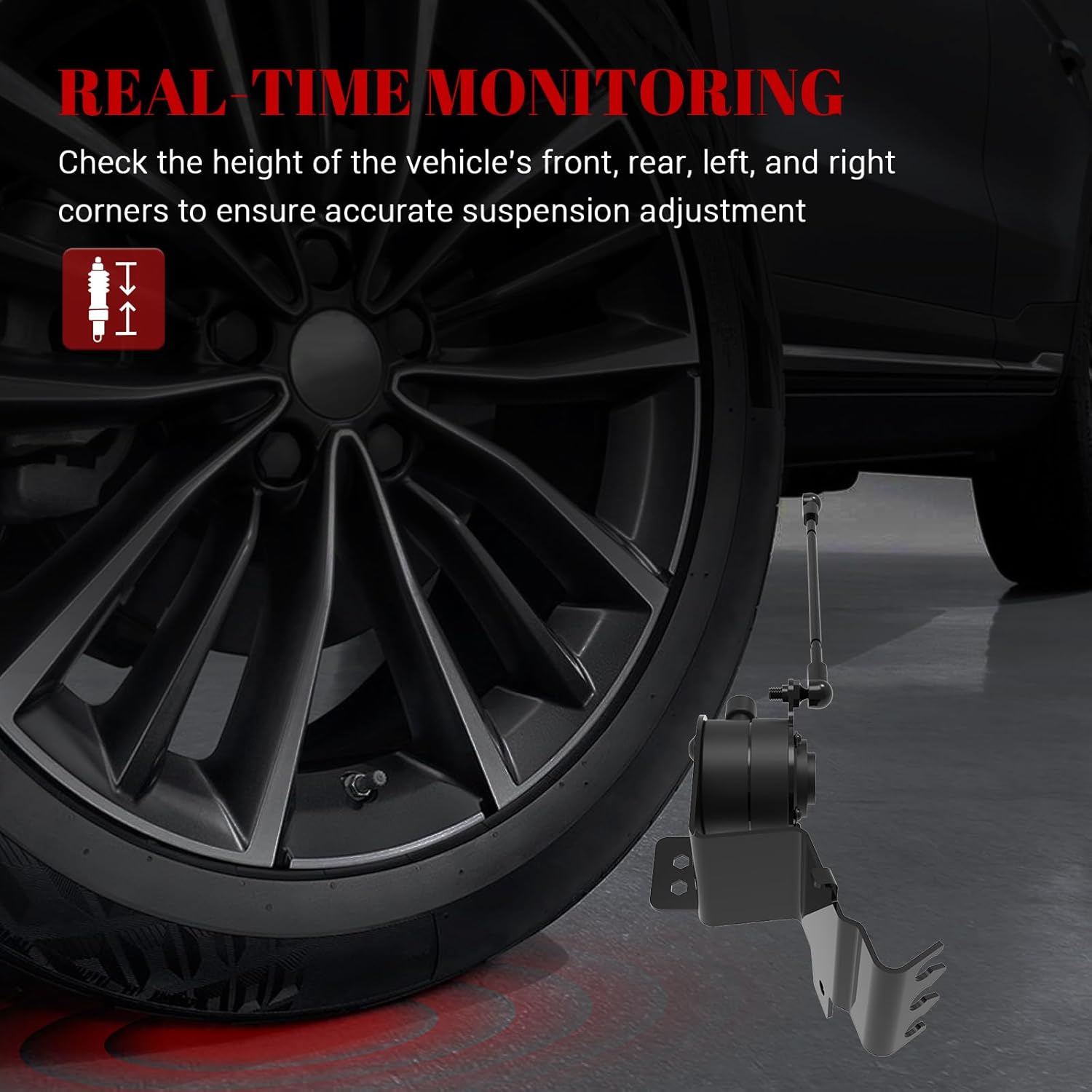 Air Suspension Front Height Sensors, Ride Headlight Level Sensor for Buick Lucerne 2006-2011 V6 3.8L V8 4.6L, for for Cadillac DTS 2006-2011 V8 4.6L Parts# 924-399