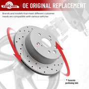 Rear Drilled and Slotted Disc Brake Rotors Replacement for LEXUS GS200T GS300 GS350 GS450H IS200T IS300 IS350 RC200T RC300 RC350