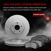 Front & Rear Drilled Slotted Rotors and Ceramic Disc Brake Pads Kit for Nissan Maxima 2009 2010 2011 2012 2013 2014 2015 2016 2017 2018 2019 2020 2021 2022
