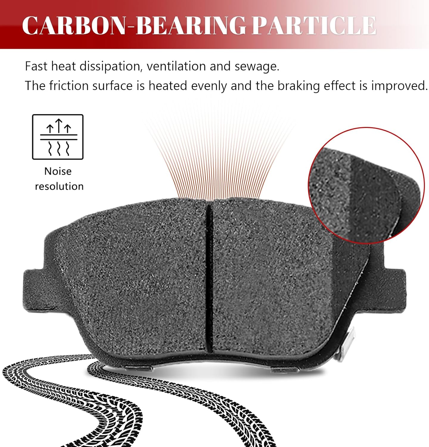 Front and Rear Ceramic Disc Brake Pads Set Replacement for Kia Optima 2013 2014 2015 2.4L/ Optima 2016 Hybrid Ex/Hybrid Lx/Hybrid Ex Premium/Hybrid (Electric Parking Brake)