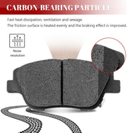 Front and Rear Ceramic Disc Brake Pads Set Replacement for 2011 2012 2013 2014 2015 Hyundai Sonata 2011-2016 Kia Optima