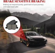 Ceramic Disc Brake Pads Set Front and Rear Replacement for Mazda 3 2014 2015 2016/3 Sport 2014