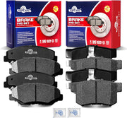 Front and Rear Ceramic Disc Brake Pads Set Replacement for Hon-da Cr-V 2005-2006, Cr-V 2012 2013 2014 2015 2016 Fwd