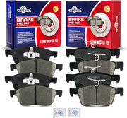 Ceramic Disc Brake Pads Set Front and Rear Replacement for Lincoln Mkc 2018-2019 Fwd and 2.0L, for Ford Escape 2017-2019 2.0L, for Escape 2017-2019 Awd and 1.5L