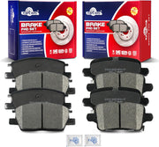 Ceramic Disc Brake Pads Set Front and Rear Replacement for Buick Lacrosse, for Chevry Equinox/Malibu, for Gmc Terrain