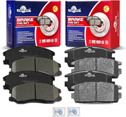 Front and Rear Ceramic Disc Brake Pads Set Replacement for Chevy Captiva Sport 2012-2015 Equinox 2007-2009, for Pontiac Torrent/Suzuki Xl-7 2007-2009, for Saturn Vue 2008-2010