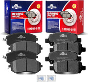 Ceramic Disc Brake Pads Set Front and Rear Replacement for Subaru Baja 2003 2004 2005 2006/ Forester 2003/ Impreza 2002-2003/ Legacy 2002-2004 2008/ Outback 2002-2004