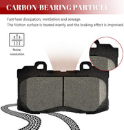 Ceramic Disc Brake Pads Set Front and Rear Replacement for Chevy Colorado 2015 2016 2017 2018 2019 2020, for Gmc Canyon 2015-2020