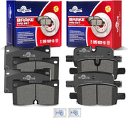 Ceramic Disc Brake Pads Set Front and Rear Replacement for Cadillac Escalade Esv 2021-2024, for Chevry Silverado 1500 Ltd 2022/ Silverado 1500 2019-2022/ Suburban 2021-2024/ Tahoe 2021-2023