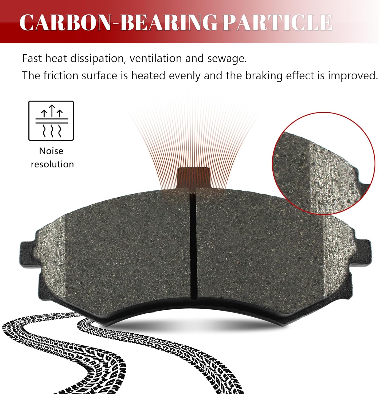 Front and Rear Ceramic Disc Brake Pads Set Replacement for Hyundai Elantra 4-Wheel Disc 2002 2003 2004 2005