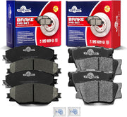 Front and Rear Ceramic Disc Brake Pads Set Replacement for Pontiac Vibe 2009-2010, for Toyota Matrix 2009-2012/ Rav4 2006 2007 2008 2009 2010 2011 2012 2013 2014 2015 2016