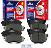Front and Rear Ceramic Disc Brake Pads Set Replacement for Hyundai Elantra 4-Wheel Disc 2002 2003 2004 2005