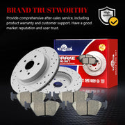 Ceramic Rear Brakes Pad and Rotors Drilled Slotted Vented Replacement Disc Brake Kits for Subaru Outback Legacy 2015 2016 2017 2018 2019 2020 2021 2022 2023