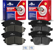 Ceramic Disc Brake Pads Set Front and Rear Replacement for Nissan Pathfinder 2008 2009 2010 2011 2012 with 5.6L
