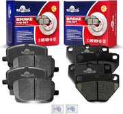 Front and Rear Ceramic Disc Brake Pads Set Replacement for Pontiac Vibe 2003 2004 2005 2006 Gt, for Toyota Corolla 2005-2006 Xrs/Matrix 2003-2006 Xrs/Matrix 2007 Xr