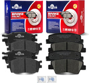 Ceramic Disc Brake Pads Set Front and Rear Replacement for Hyundai Accent 2011