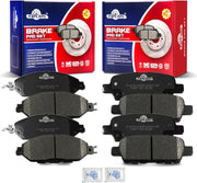 Front and Rear Ceramic Disc Brake Pads Set Replacement for Nissan Murano 2013-2021 2022/ Pathfinder 2013 2014 2015 2016 2017 2018 2019 2020,for Infiniti Jx35 2013