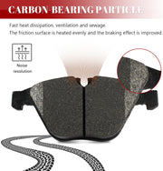 Front and Rear Ceramic Disc Brake Pads Set Replacement for Bmw 525i 530i Automatic Transmission/ 525xi/ 528i/ 528i Xdrive/ 528xi/ 530i/ 530xi/ 535i Xdrive/ 535xi/ M3