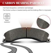 Ceramic Disc Brake Pads Set Front & Rear for Chevy Express 3500 4500/ Silverado 3500 2500 Hd/Suburban 3500 Hd, for Gmc Savana 3500 4500/ Sierra 2500 3500 Hd, for Nissan Nv1500 Nv2500 Nv3500 Titan Xd