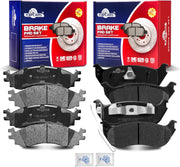 Front and Rear Ceramic Disc Brake Pads Set Replacement for Ford Explorer 2006-2010 Explorer Sport Trac 2007-2010, for Mercury Mountaineer 2006 2007 2008 2009 2010
