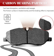 Ceramic Disc Brake Pads Set Front and Rear Replacement for Land Rover LR3 2005-2009/ Rover Range Rover 2006 2007 2008 2009 V8 4.4L/ Rover Range Rover Sport 2006-2009 V8 4.4L