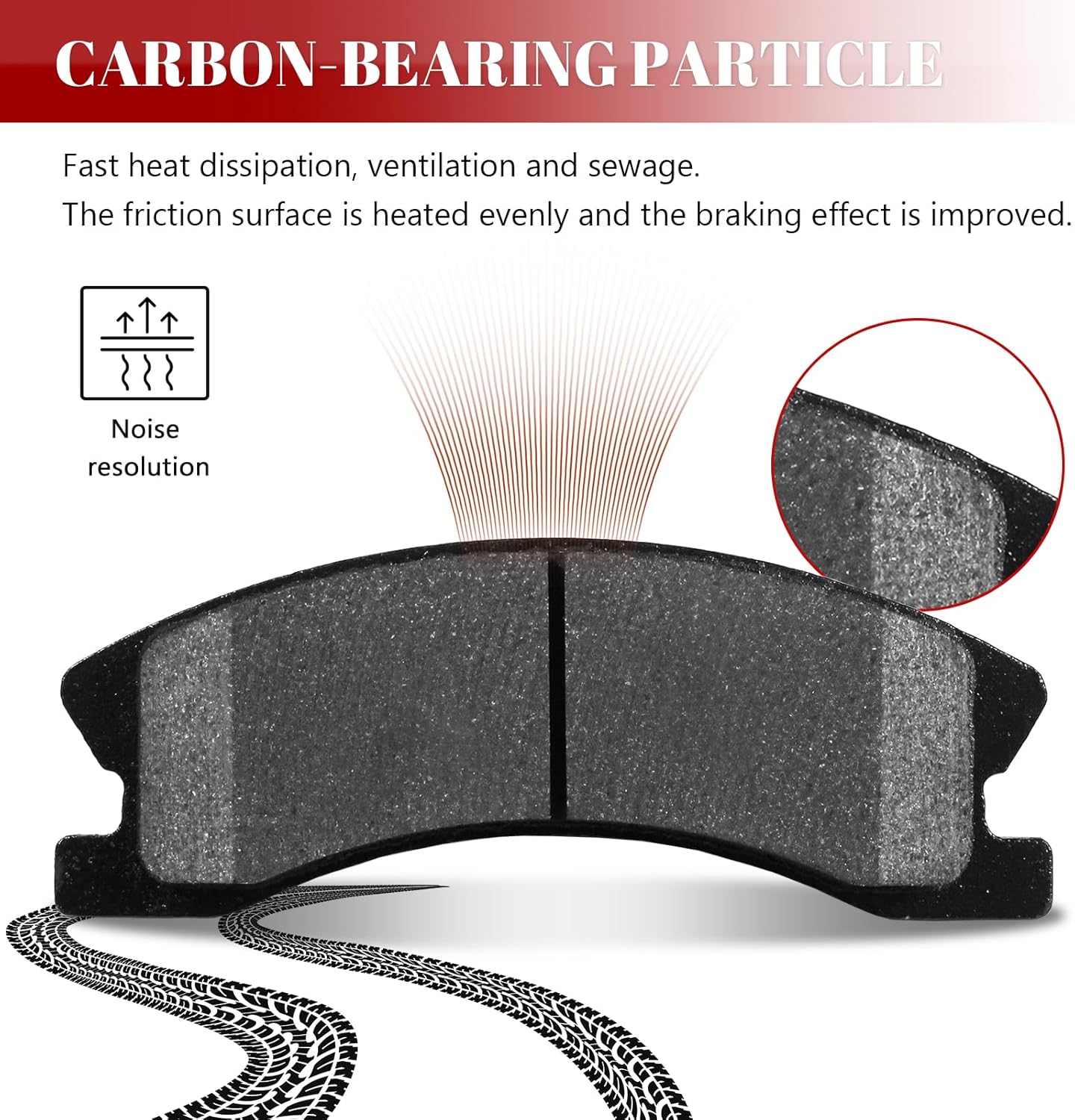 Ceramic Disc Brake Pads Set Front and Rear Replacement for Jeep Grand Cherokee 1999 2000 2001 2002 2003 2004