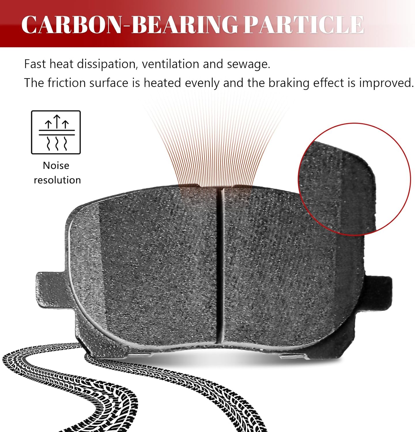 Front and Rear Ceramic Disc Brake Pads Set Replacement for Pontiac Vibe 2003 2004 2005 2006 Gt, for Toyota Corolla 2005-2006 Xrs/Matrix 2003-2006 Xrs/Matrix 2007 Xr