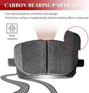 Front and Rear Ceramic Disc Brake Pads Set Replacement for Pontiac Vibe 2003 2004 2005 2006 Gt, for Toyota Corolla 2005-2006 Xrs/Matrix 2003-2006 Xrs/Matrix 2007 Xr
