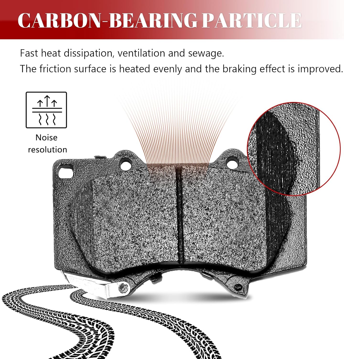 Front and Rear Ceramic Disc Brake Pads Set Replacement for Lexus Gx460 2010-2023 Gx470 2003-2009, for Toyo-ta 4Runner 2003-2023 Fj Cruiser 2007-2014 Sequoia 2001-2007