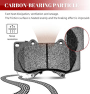 Front and Rear Ceramic Disc Brake Pads Set Replacement for Lexus Gx460 2010-2023 Gx470 2003-2009, for Toyo-ta 4Runner 2003-2023 Fj Cruiser 2007-2014 Sequoia 2001-2007