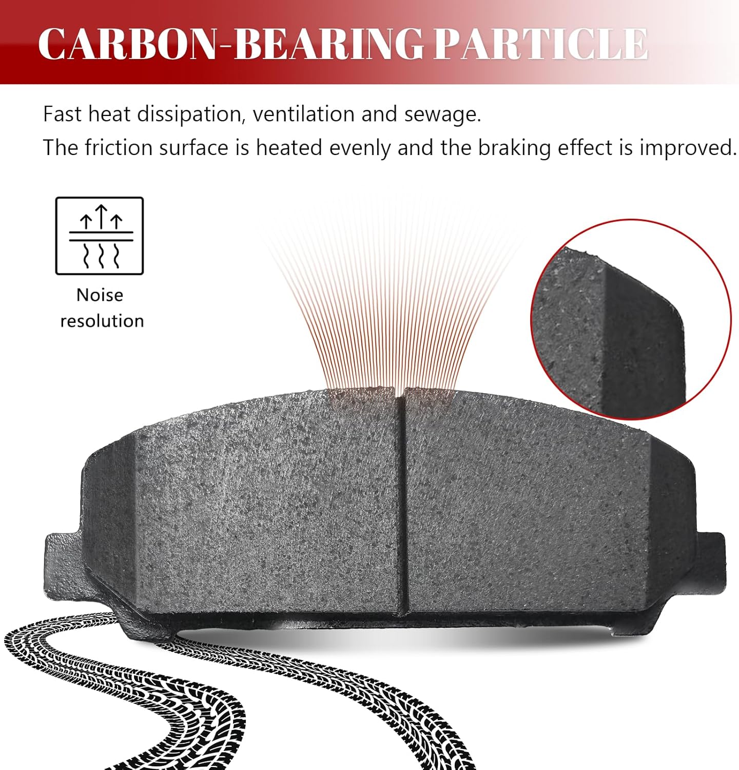 Ceramic Disc Brake Pads Set Front and Rear Replacement for Infiniti Qx56 2007-2010, for Nissan Armada 2006-2015/ Titan 2008 2009 2010 2011 2012 2013 2014 2015