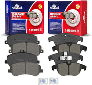 Ceramic Disc Brake Pads Set Front and Rear Replacement for Mercedes-Benz Glk350 2009 2010 2011 2012 2013 2014 2015/ Glk250 2013-2015