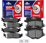 Front and Rear Ceramic Disc Brake Pads Set Replacement for 2009 2010 2011 2012 2013 2014 2015 2016 2017 2018 2019 Flex 2011-2019 Explorer 2010-2019 Taurus 2009-2019 Lincoln Mks