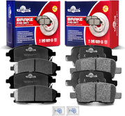 Front and Rear Ceramic Disc Brake Pads Set Replacement for Acura Mdx 2003 2004 2005 2006