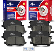 Front and Rear Ceramic Disc Brake Pads Set Replacement for Toyota Highlander 2004 2005 2006 2007