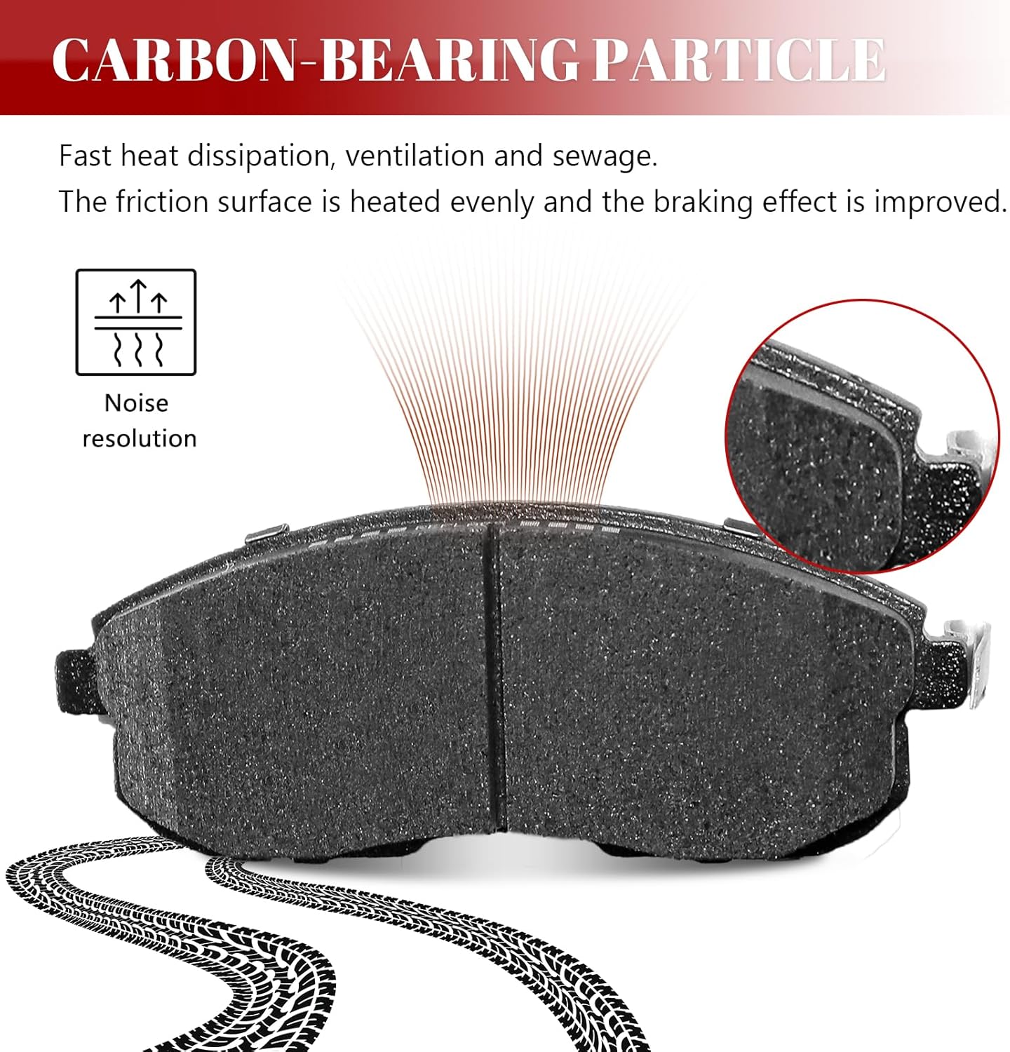 Front and Rear Ceramic Disc Brake Pads Set Replacement for infiniti g35 2003-2005, for nissan 350z 2003-2005 altima 2002 2003 2004 2005 2006