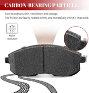 Front and Rear Ceramic Disc Brake Pads Set Replacement for infiniti g35 2003-2005, for nissan 350z 2003-2005 altima 2002 2003 2004 2005 2006