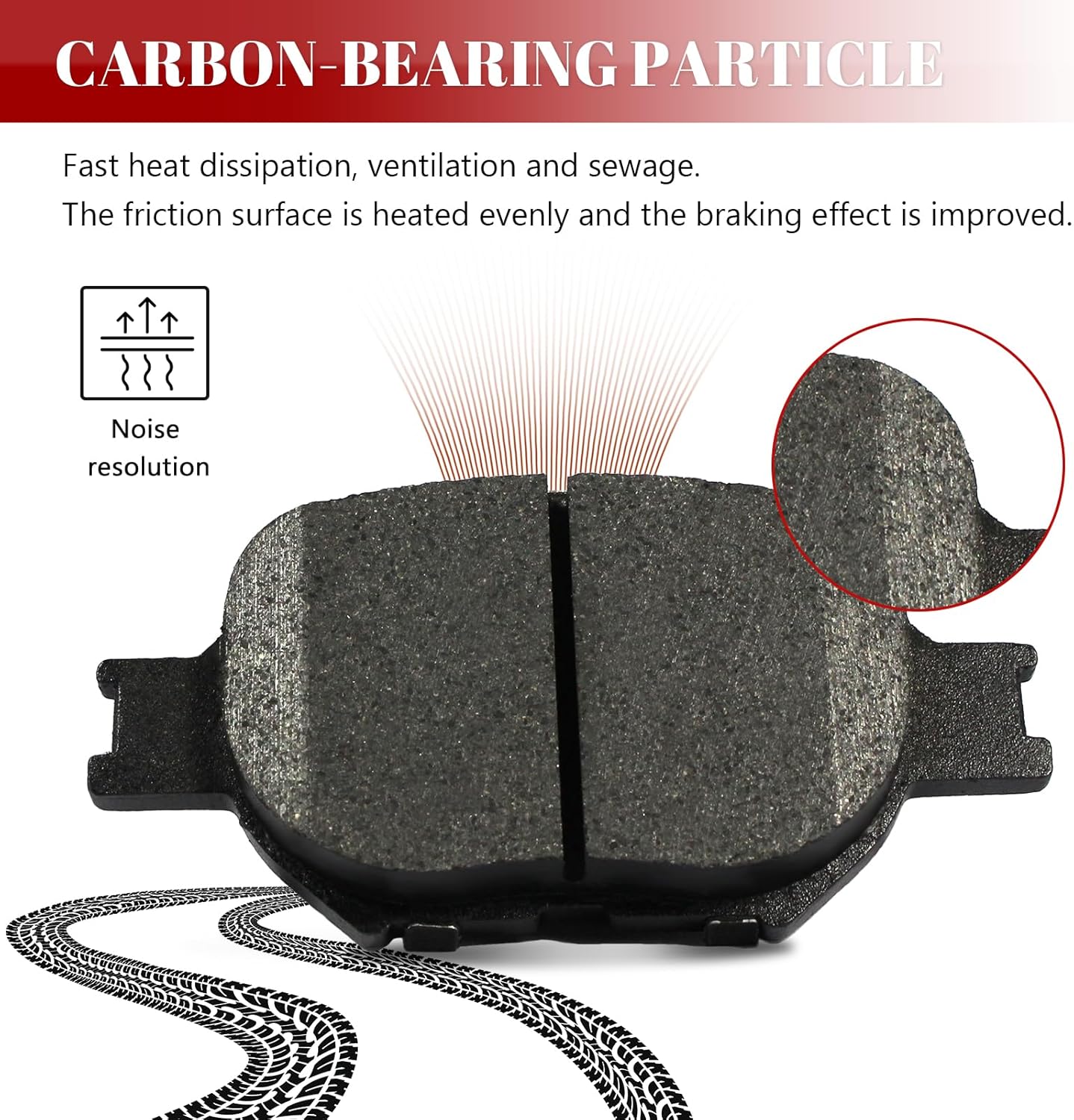 Front and Rear Ceramic Disc Brake Pads Set Replacement for Toyota Celica Gts 2000 2001 2002 2003 2004 2005 (Rear Disc Models Only)