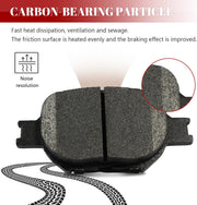 Front and Rear Ceramic Disc Brake Pads Set Replacement for Toyota Celica Gts 2000 2001 2002 2003 2004 2005 (Rear Disc Models Only)