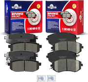 Ceramic Disc Brake Pads Set Front and Rear Replacement for Scion Fr-S Brz 2013 2014 2015 2016, for Toyota 86 2017-2018/6 2019 Base, Gt/ 86 2020 Base, Gt, Not for Brembo Brakes