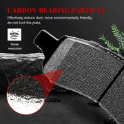 Front and Rear Ceramic Disc Brake Pads Set for Bui-ck Enclave/Rainier, Chevy Ssr Trailblazer Ext/Traverse, for Gmc Acadia Limited Envoy Xl, Isuzu Ascender, Saab 9-7X, Saturn Outlook