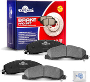Ceramic Disc Brake Pads Set Front Replacement for Dodge Ram 2500 3500 2009-2010, for Ram 1500 2012 8 Lug Tradesman Hd, for Ram 2500 3500 2011 2012 2013 2014 2015 2016 2017 2018