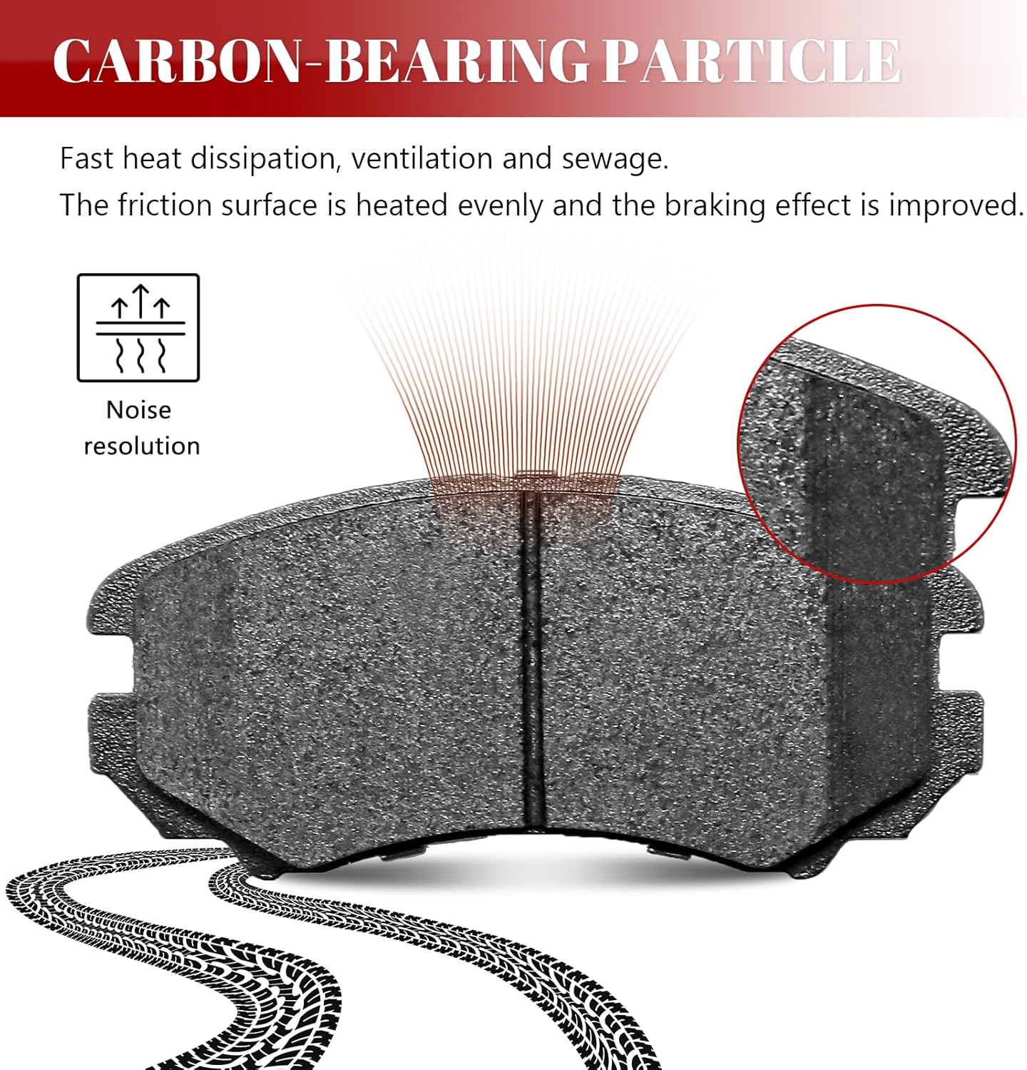 Ceramic Disc Brake Pads Set Front and Rear for Hyundai Elantra 2010 Sedan with From 03/23/10
