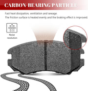 Front and Rear Ceramic Disc Brake Pads Set Replacement for Hyundai Tiburon 2003, Tiburon Base 2004,Tiburon Gs/Se 2005-2006, Tiburon 2.0L 2007, Tiburon 2.0L/2.7L 2008