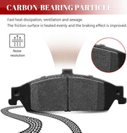 Front and Rear Ceramic Disc Brake Pads Set Replacement for 1999 2000 2001 2002 Oldsmobile Alero, 2003-2004 Alero 1999-2005 Pontiac Grand AM 4-Wheel Disc Brakes