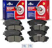 Ceramic Disc Brake Pads Set Front and Rear Replacement for Lexus 2019 2020 2021 2022 2023 2024 2025 Es300H/ Es250 Ux200 Ux250H Ux300H, for Toyota Avalon C-Hr Camry Corolla Rav4