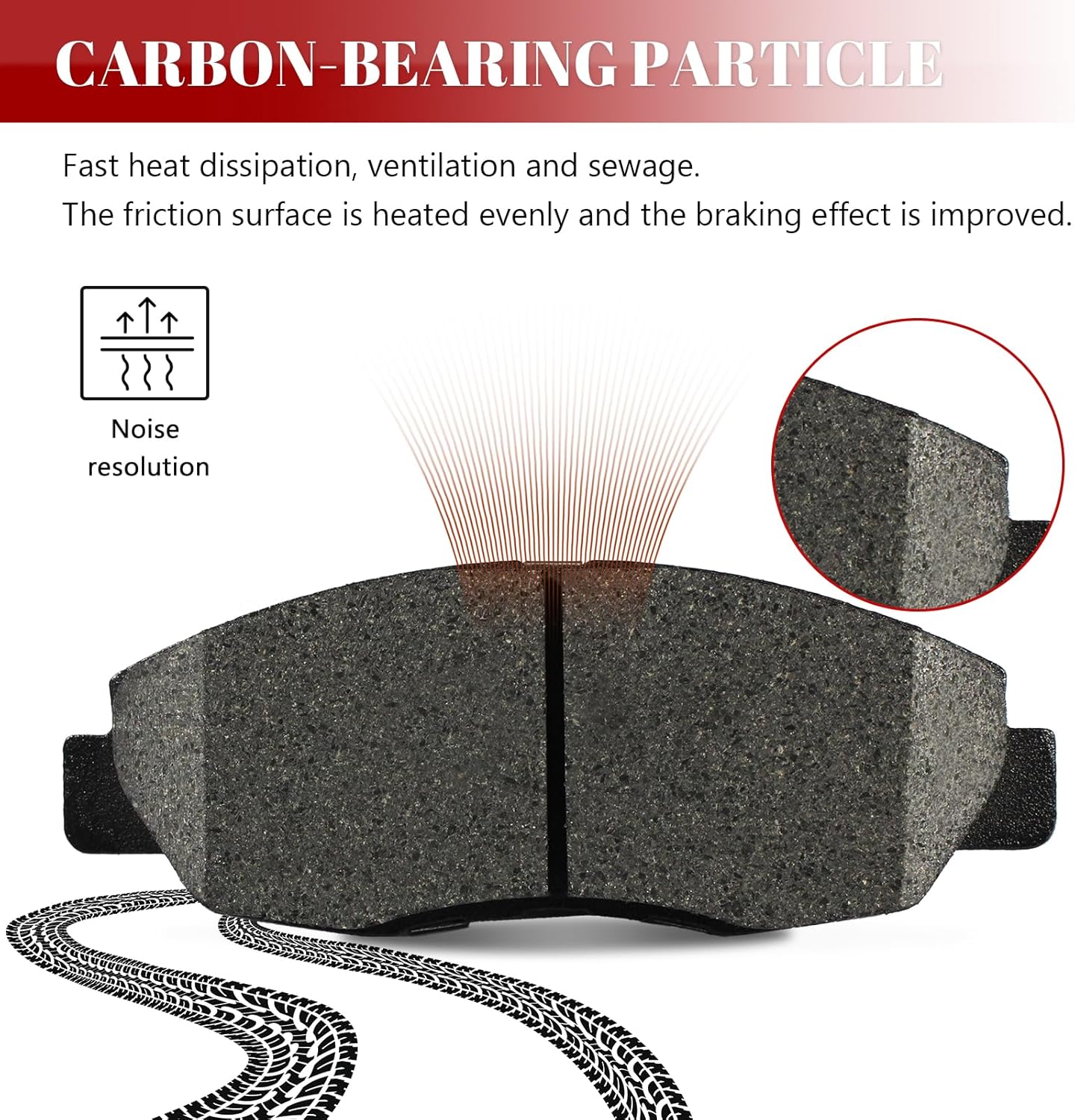 Front and Rear Ceramic Disc Brake Pads Set Replacement for Honda Accord 1998 1999 2000 2021 2002/ Civic 2002 2003 2004 2005 2006 2007 2008 2009 2010 2011, for Acura El 2001-2005