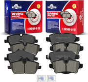 Ceramic Disc Brake Pads Set Front and Rear Replacement for Mini Cooper 2007 2008 2009 2010 2011 2012 2013 2014 2015 w/ 280.0 mm Front Rotors
